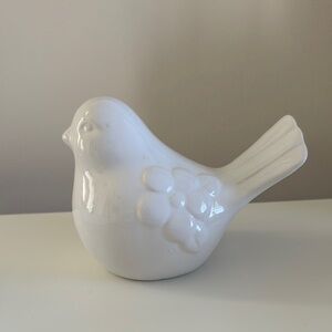 White Ceramic Bird Figurine